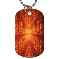 Abstract Wallpaper With Glowing Light Dog Tag (two Sides) by Simbadda