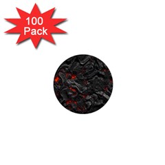 Volcanic Lava Background Effect 1  Mini Buttons (100 Pack)  by Simbadda