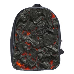 Volcanic Lava Background Effect School Bags(large)  by Simbadda