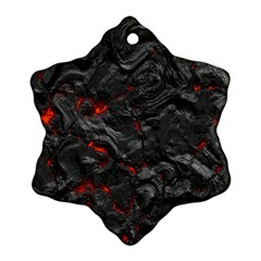Volcanic Lava Background Effect Ornament (snowflake) by Simbadda