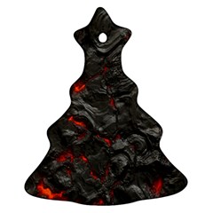 Volcanic Lava Background Effect Ornament (christmas Tree)  by Simbadda