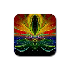 Future Abstract Desktop Wallpaper Rubber Coaster (square)  by Simbadda