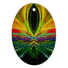 Future Abstract Desktop Wallpaper Oval Ornament (two Sides) by Simbadda
