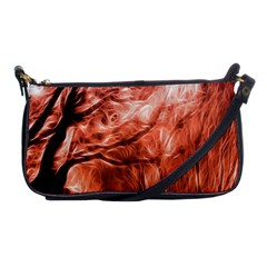 Fire In The Forest Artistic Reproduction Of A Forest Photo Shoulder Clutch Bags by Simbadda
