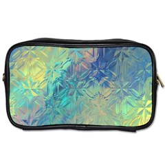 Colorful Patterned Glass Texture Background Toiletries Bags by Simbadda