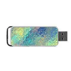 Colorful Patterned Glass Texture Background Portable Usb Flash (one Side) by Simbadda