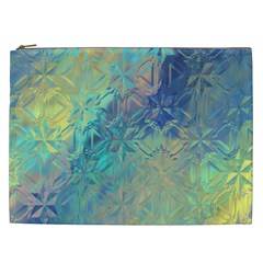 Colorful Patterned Glass Texture Background Cosmetic Bag (xxl)  by Simbadda