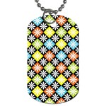 Diamond Argyle Pattern Colorful Diamonds On Argyle Style Dog Tag (Two Sides) Back