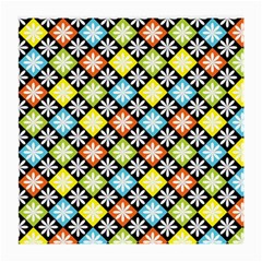 Diamond Argyle Pattern Colorful Diamonds On Argyle Style Medium Glasses Cloth (2-side) by Simbadda