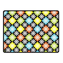 Diamond Argyle Pattern Colorful Diamonds On Argyle Style Fleece Blanket (small) by Simbadda