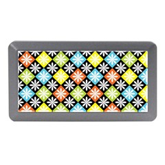 Diamond Argyle Pattern Colorful Diamonds On Argyle Style Memory Card Reader (mini) by Simbadda