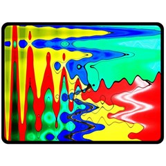 Bright Colours Abstract Fleece Blanket (large) 