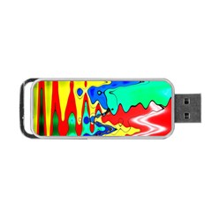 Bright Colours Abstract Portable Usb Flash (two Sides) by Simbadda