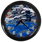 Colorful Reflections In Water Wall Clocks (Black) Front