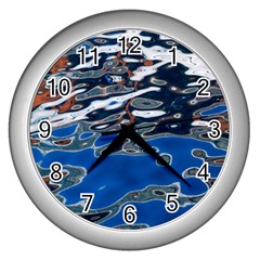 Colorful Reflections In Water Wall Clocks (silver) 
