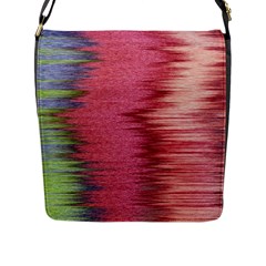 Rectangle Abstract Background In Pink Hues Flap Messenger Bag (l) 