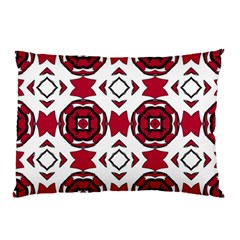 Seamless Abstract Pattern With Red Elements Background Pillow Case by Simbadda