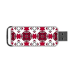 Seamless Abstract Pattern With Red Elements Background Portable Usb Flash (one Side) by Simbadda