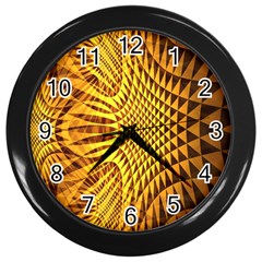 Patterned Wallpapers Wall Clocks (black) by Simbadda