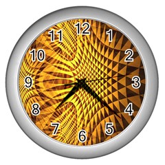 Patterned Wallpapers Wall Clocks (silver) 