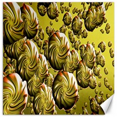 Melting Gold Drops Brighten Version Abstract Pattern Revised Edition Canvas 12  X 12   by Simbadda