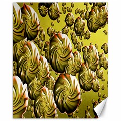 Melting Gold Drops Brighten Version Abstract Pattern Revised Edition Canvas 16  X 20   by Simbadda