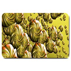 Melting Gold Drops Brighten Version Abstract Pattern Revised Edition Large Doormat  by Simbadda