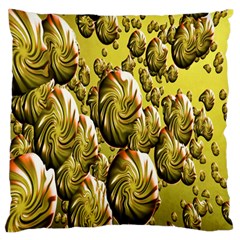 Melting Gold Drops Brighten Version Abstract Pattern Revised Edition Standard Flano Cushion Case (two Sides) by Simbadda