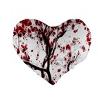 Tree Art Artistic Abstract Background Standard 16  Premium Flano Heart Shape Cushions Front