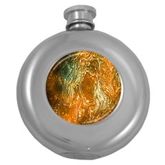 Light Effect Abstract Background Wallpaper Round Hip Flask (5 Oz)