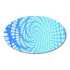 Abstract Pattern Neon Glow Background Oval Magnet by Simbadda