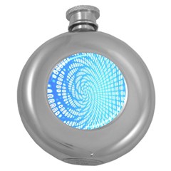 Abstract Pattern Neon Glow Background Round Hip Flask (5 Oz)