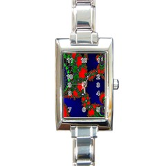 Recurring Circles In Shape Of Amphitheatre Rectangle Italian Charm Watch by Simbadda