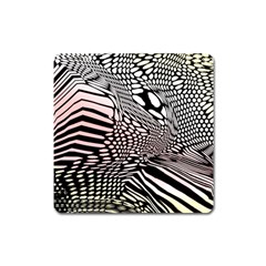 Abstract Fauna Pattern When Zebra And Giraffe Melt Together Square Magnet by Simbadda