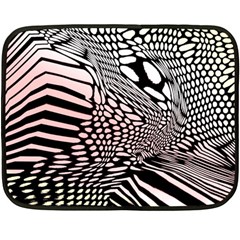 Abstract Fauna Pattern When Zebra And Giraffe Melt Together Fleece Blanket (mini) by Simbadda