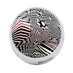 Abstract Fauna Pattern When Zebra And Giraffe Melt Together 4-port Usb Hub (one Side) by Simbadda