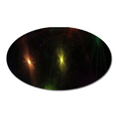 Star Lights Abstract Colourful Star Light Background Oval Magnet by Simbadda