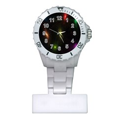 Star Lights Abstract Colourful Star Light Background Plastic Nurses Watch by Simbadda