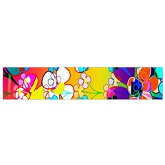 Abstract Flowers Design Flano Scarf (small)