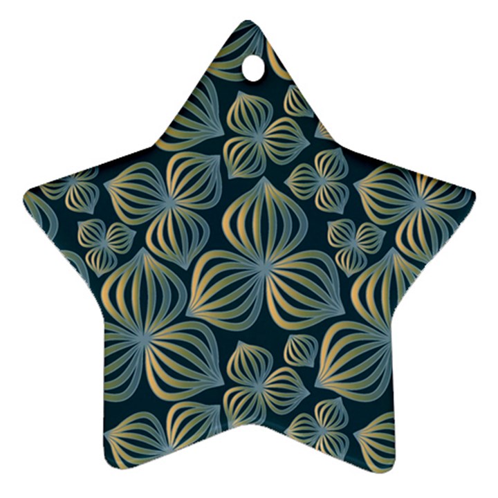 Gradient Flowers Abstract Background Star Ornament (Two Sides)