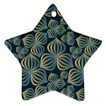 Gradient Flowers Abstract Background Star Ornament (Two Sides) Back