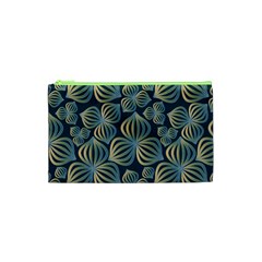 Gradient Flowers Abstract Background Cosmetic Bag (xs)