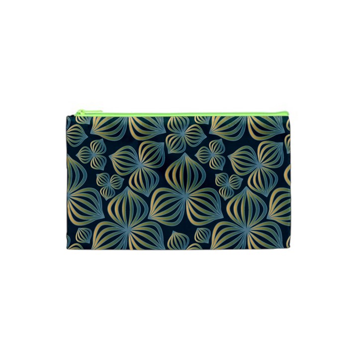 Gradient Flowers Abstract Background Cosmetic Bag (XS)