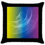 Colorful Guilloche Spiral Pattern Background Throw Pillow Case (Black) Front