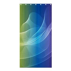 Colorful Guilloche Spiral Pattern Background Shower Curtain 36  X 72  (stall)  by Simbadda