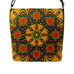 Seamless Orange Abstract Wallpaper Pattern Tile Background Flap Messenger Bag (l)  by Simbadda