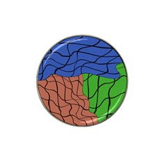 Abstract Art Mixed Colors Hat Clip Ball Marker (4 Pack) by Simbadda