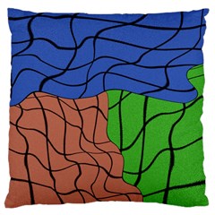 Abstract Art Mixed Colors Large Cushion Case (two Sides) by Simbadda