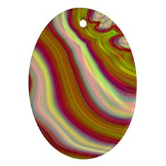 Artificial Colorful Lava Background Ornament (oval) by Simbadda