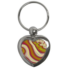 Artificial Colorful Lava Background Key Chains (heart)  by Simbadda